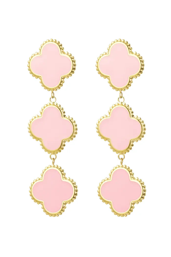 Klaver Oorbellen Sweet Pink